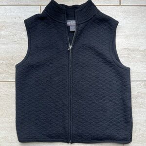 Woolrich black 100% wool women’s zip vest size S